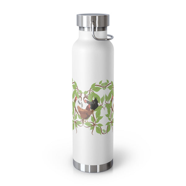 Three French Hens Copper Vacuum Insulated Bottle, 22oz