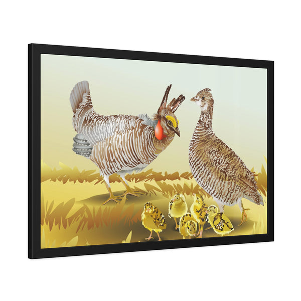 Prairie Chickens Framed Paper Posters