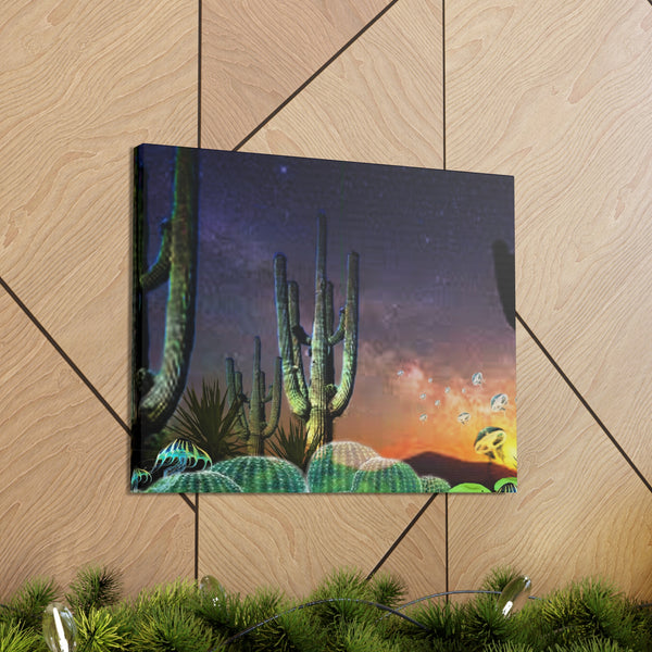 Cactus Glow Canvas Gallery Wraps