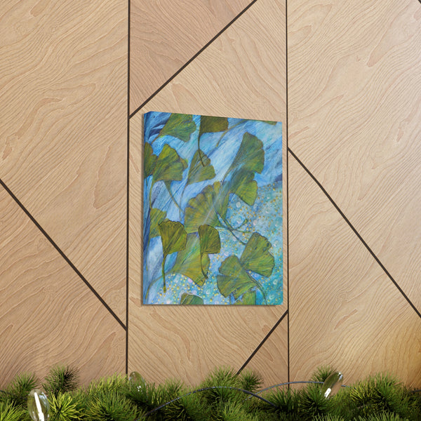 Ginkgo Leaves with Water Dragon  Canvas Gallery Wraps