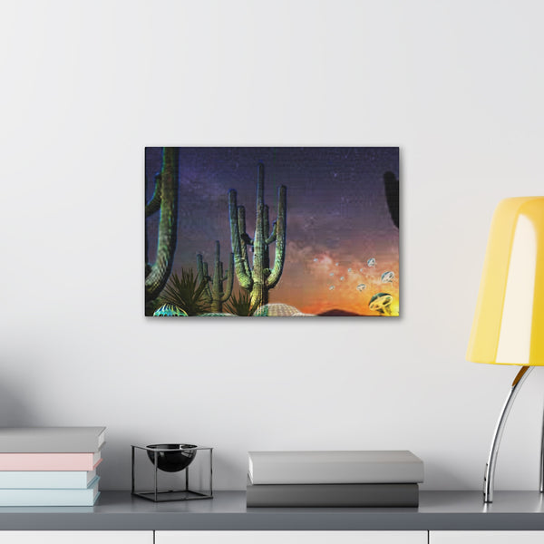 Cactus Glow Canvas Gallery Wraps
