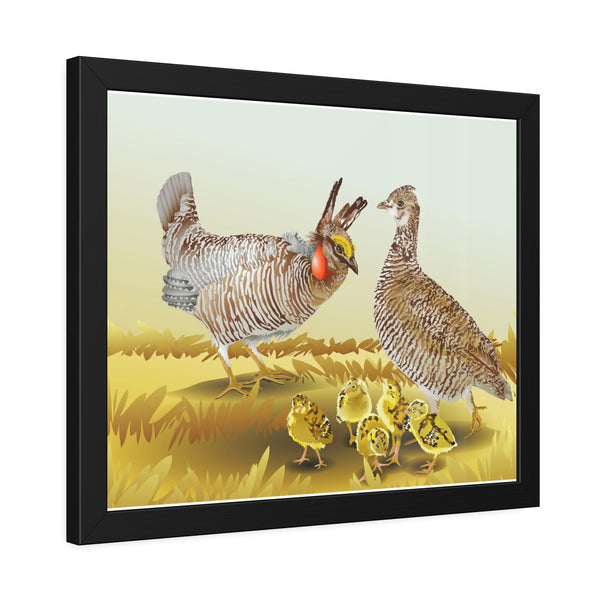Prairie Chickens Framed Paper Posters