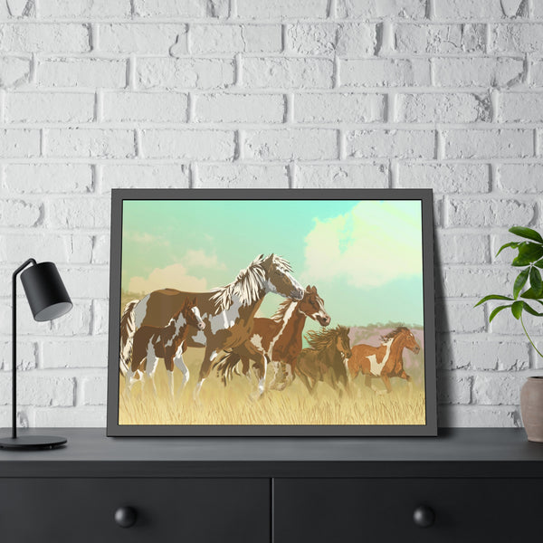 Mustangs Framed Paper Posters