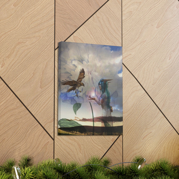 Hawk Goddess Canvas Gallery Wraps