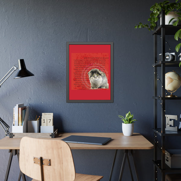 Love Pallas Cat Framed Paper Posters