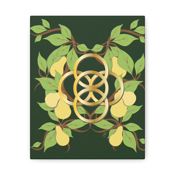 Five Golden Rings of Christmas  Canvas Gallery Wraps