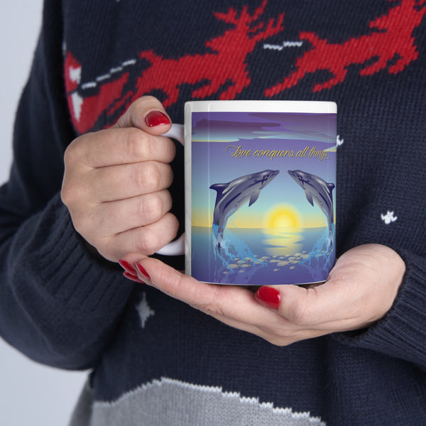 Dolphin Love Ceramic Mug 11oz