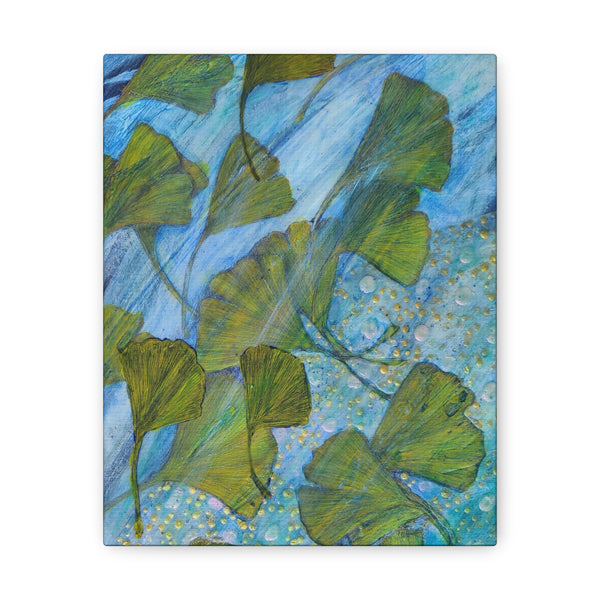 Ginkgo Leaves with Water Dragon  Canvas Gallery Wraps