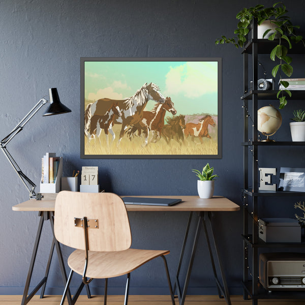 Mustangs Framed Paper Posters