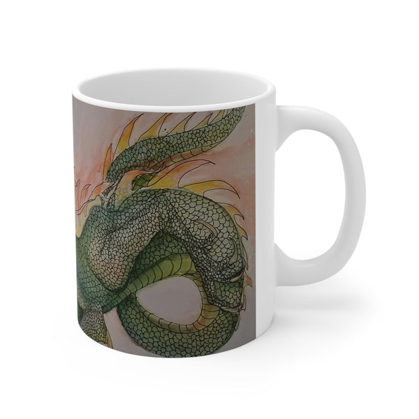 Doodle Dragon Ceramic Mug 11oz