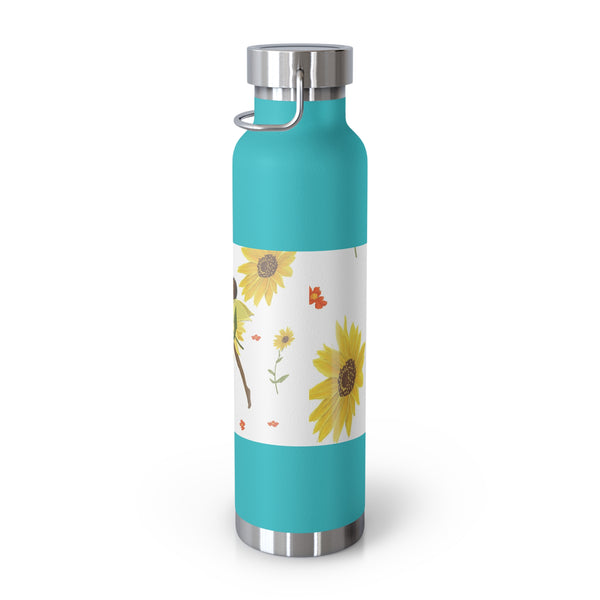 Sunflower Faerie Copper Vacuum Insulated Bottle, 22oz