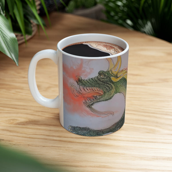 Doodle Dragon Ceramic Mug 11oz