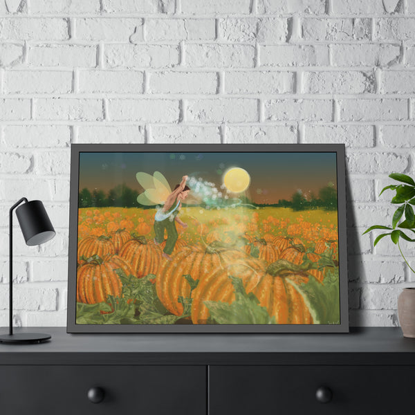 Pumpkin Fairy Framed Paper Posters