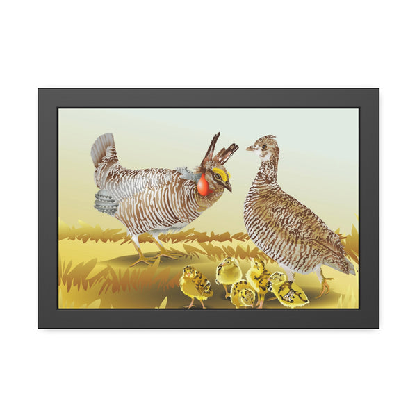 Prairie Chickens Framed Paper Posters