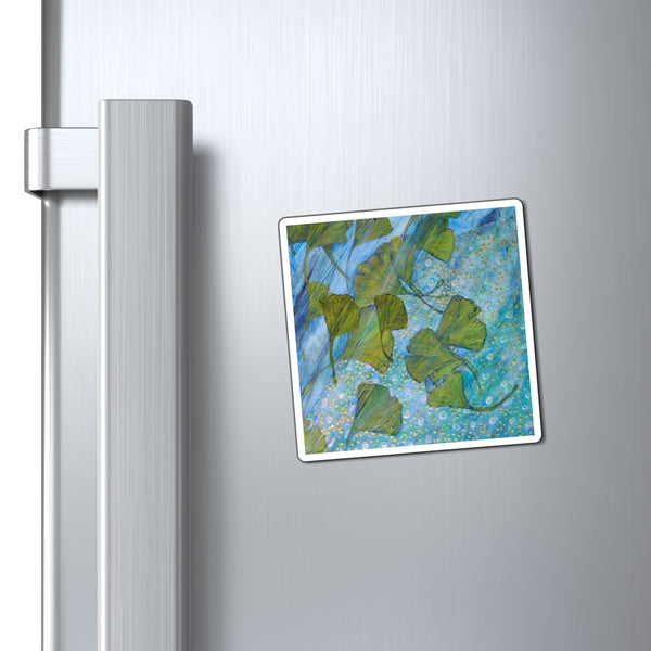 Gingko Leaves with Dragon Magnet