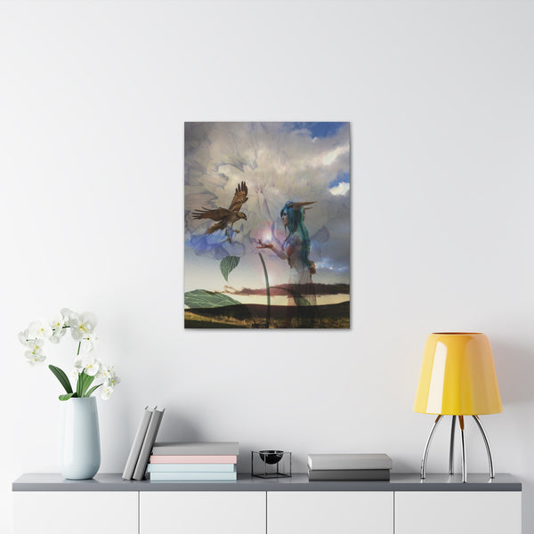 Hawk Goddess Canvas Gallery Wraps