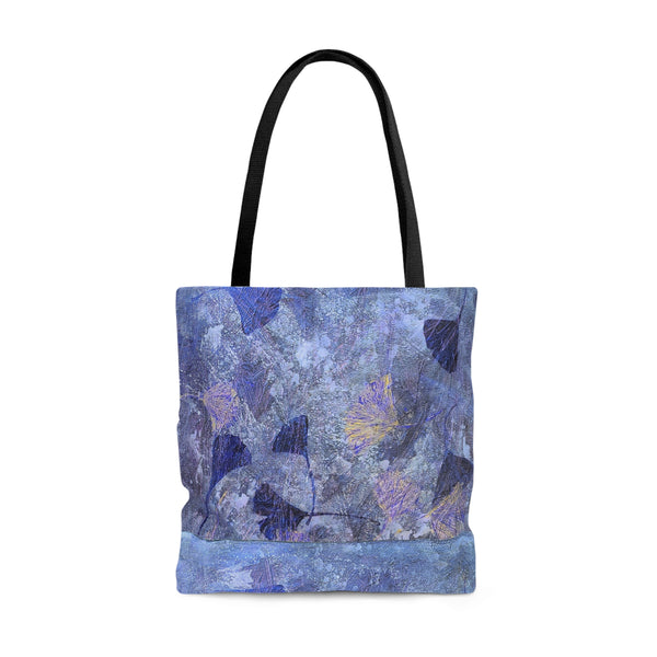 Ginkgo Leaves in Frozen Water AOP Tote Bag