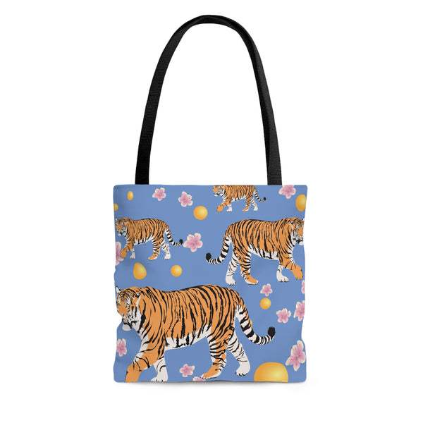 Bengal Tiger Blue Tote Bag