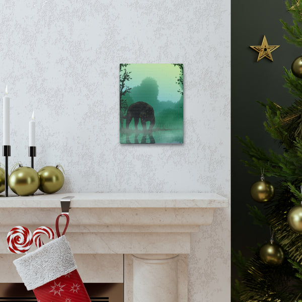 Black Panther with Reflection  Canvas Gallery Wraps