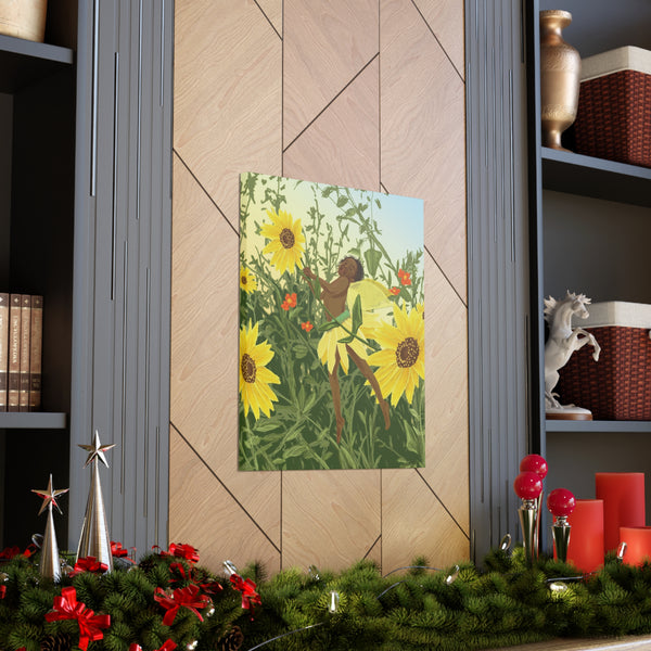 Sunflower Fairy  Canvas Gallery Wraps