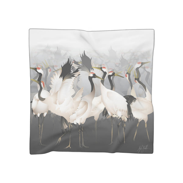 1000 Lucky Cranes Poly Scarf