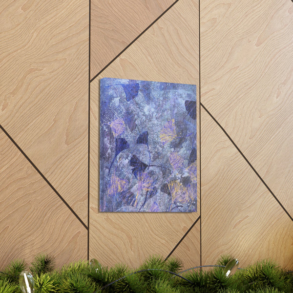 Ginkgo Leaves in Frozen Water  Canvas Gallery Wraps