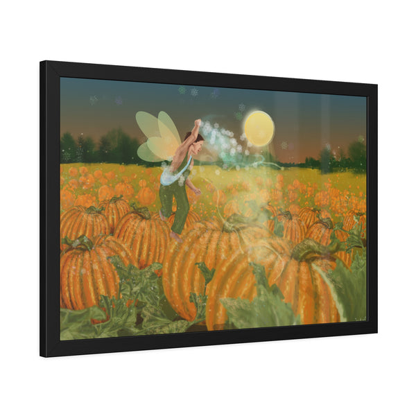 Pumpkin Fairy Framed Paper Posters