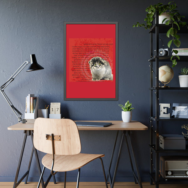 Love Pallas Cat Framed Paper Posters