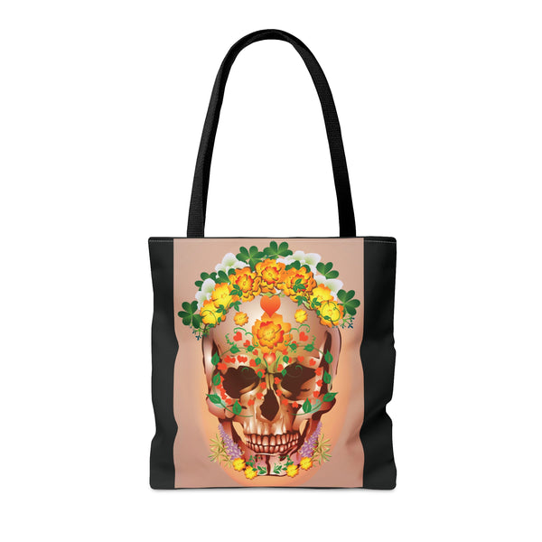 Dia de Muertos with Marigolds AOP Tote Bag