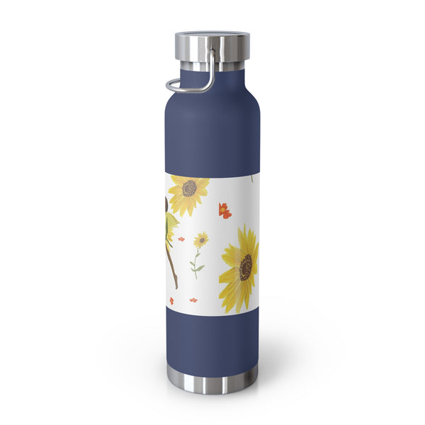 Sunflower Faerie Copper Vacuum Insulated Bottle, 22oz