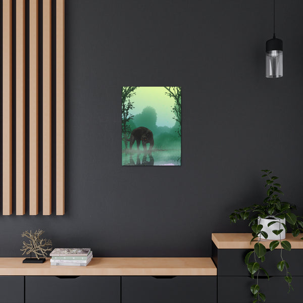 Black Panther with Reflection  Canvas Gallery Wraps