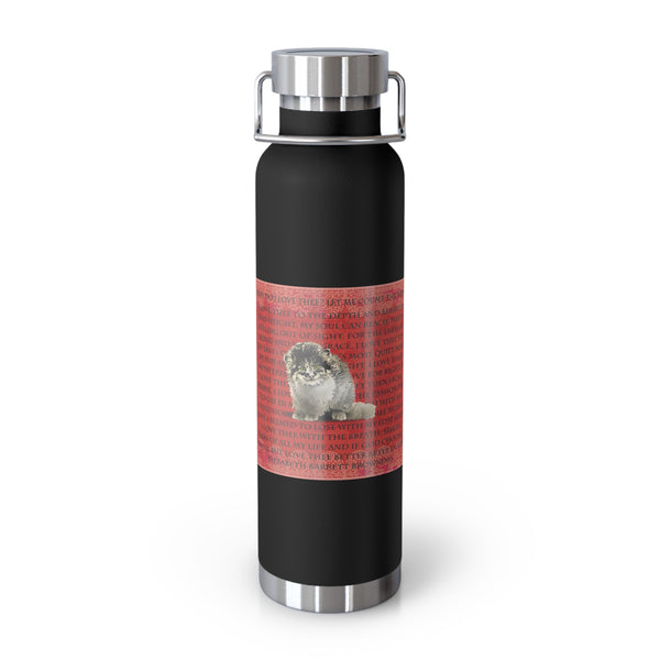 Love Cat Copper Vacuum Insulated Bottle, 22oz