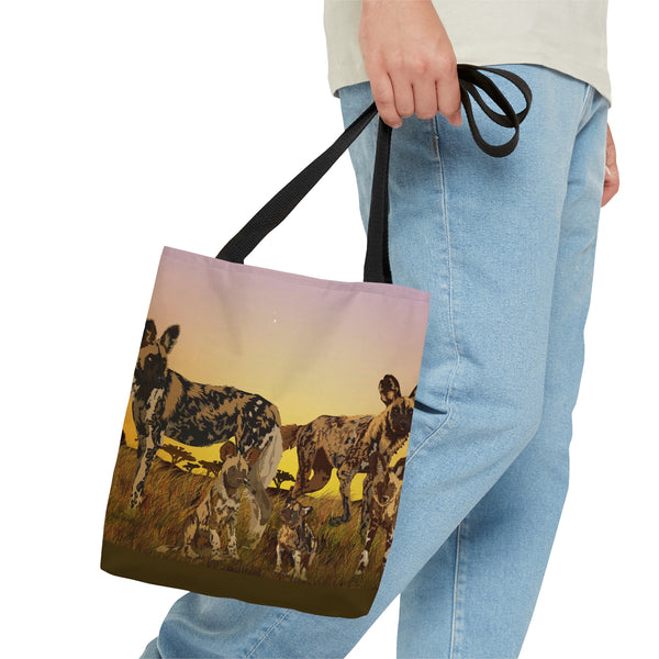 Wild Painted Dogs AOP Tote Bag