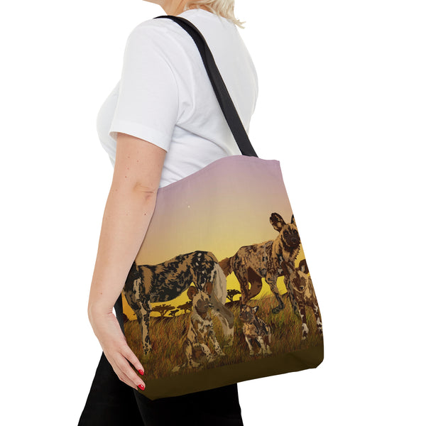 Wild Painted Dogs AOP Tote Bag
