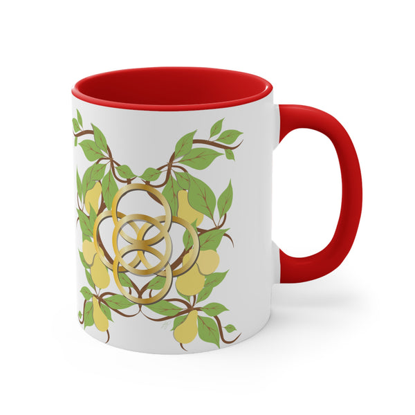 Five Golden Rings Accent Coffee Mug, 11oz