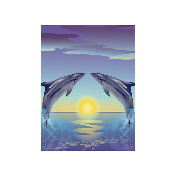 Dolphin Love Premium Matte vertical posters