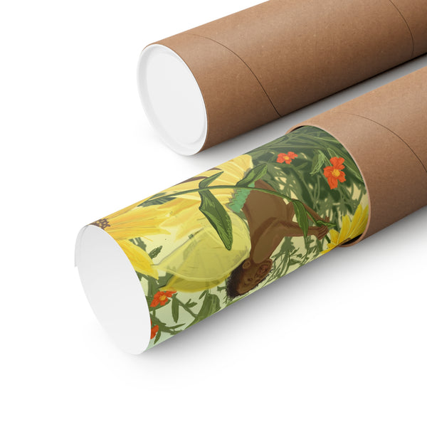 Sunflower Fairy Premium Matte vertical posters
