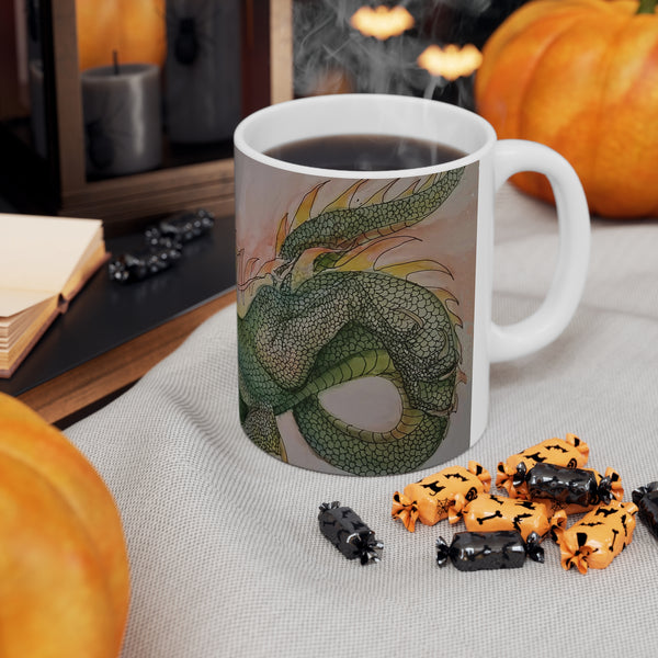 Doodle Dragon Ceramic Mug 11oz