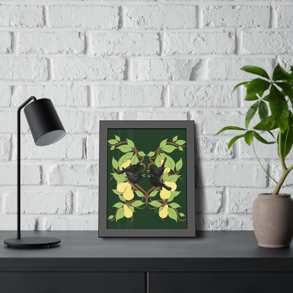 Four Colly Birds Framed Paper Posters