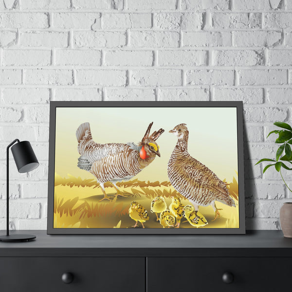 Prairie Chickens Framed Paper Posters