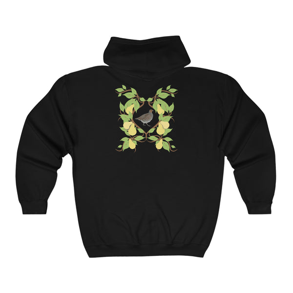 Partridge in a Pear Tree Unisex Heavy Blend™ Full Zip Hooded Sweatshirt