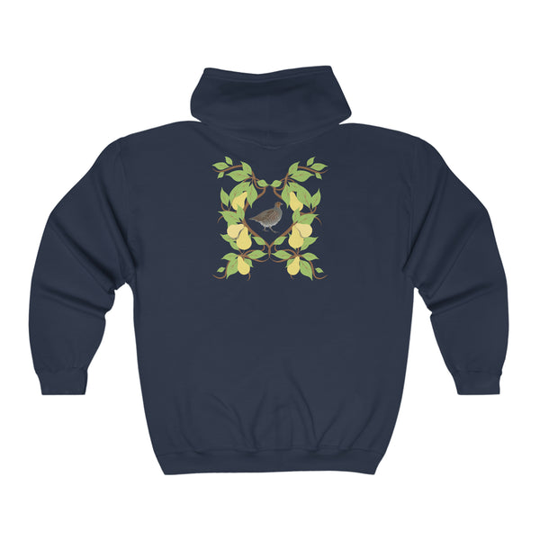 Partridge in a Pear Tree Unisex Heavy Blend™ Full Zip Hooded Sweatshirt