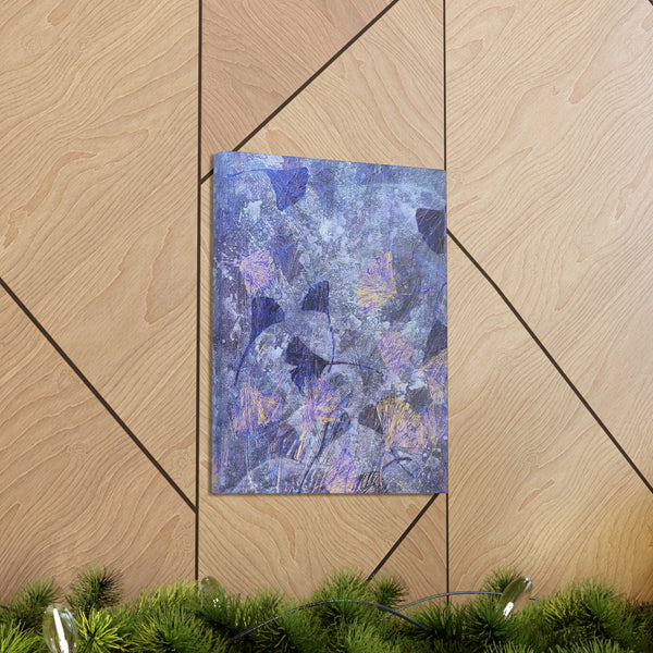 Ginkgo Leaves in Frozen Water  Canvas Gallery Wraps