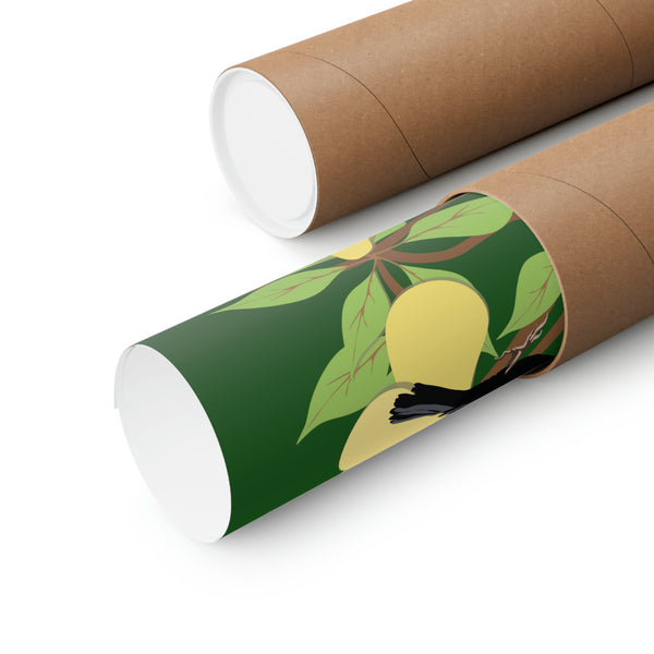 Four Colly Birds of Christmas Premium Matte vertical posters