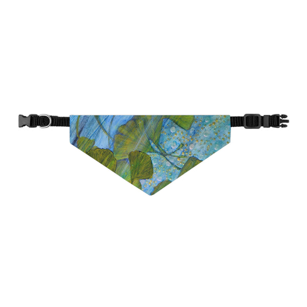Ginkgo Leaves N Water Dragon Pet Bandana Collar