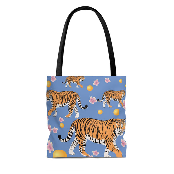 Bengal Tiger Blue Tote Bag
