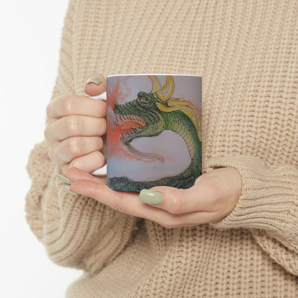 Doodle Dragon Ceramic Mug 11oz