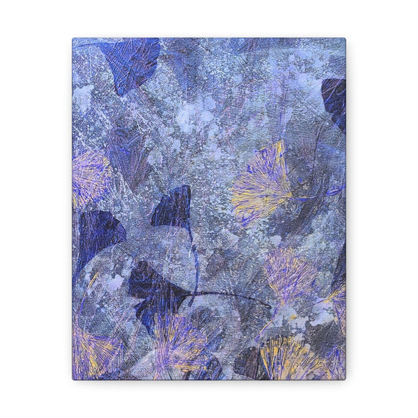 Ginkgo Leaves in Frozen Water  Canvas Gallery Wraps