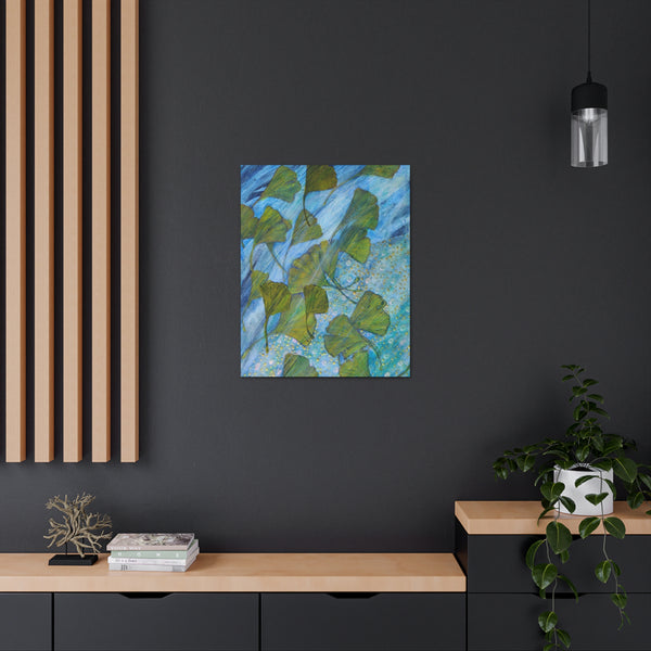 Ginkgo Leaves with Water Dragon  Canvas Gallery Wraps