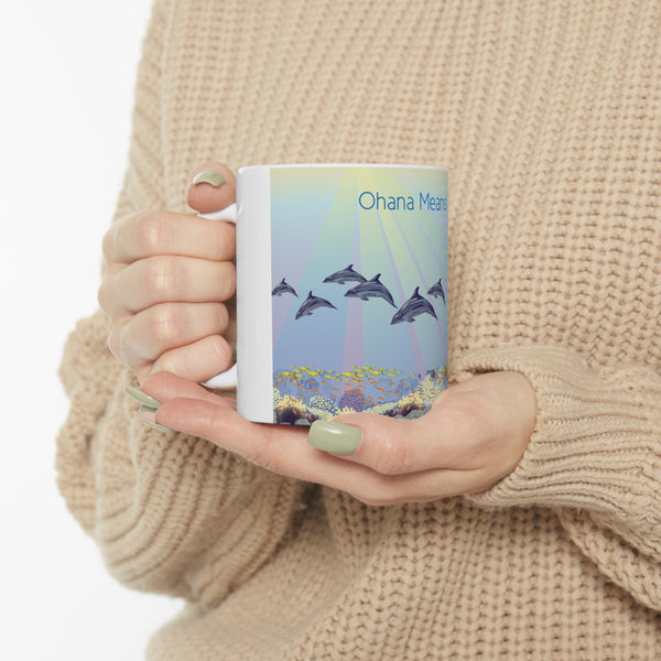 Dolphin Family Ceramic Mug 11oz